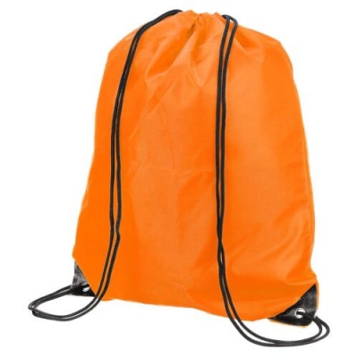 Deidentified Orange Drawstring Bag with Grey String RRP 2.49 CLEARANCE XL 59p or 2 for 1